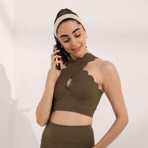 On The Go top – wrap-front top with an open center and crossed lines – Hype Harmony (photo 4 of 9)