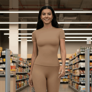 2Bazic Tee – high-neckline tee with half-length sleeves in stretch nylon-lycra – Hype Harmony (photo 5 of 14)