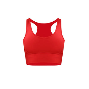 HH Club Top in Red – high-neckline racerback top with a keyhole back detail – Hype Harmony