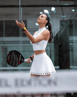 Vega Skirt – skirt with a V-shaped waistband, laser-cut detailing, and built-in inner shorts – Hype Harmony (photo 3 of 24)