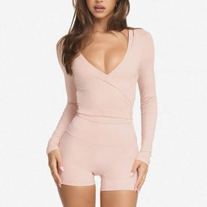 Twisted Wrap in Pink – wrap-construction top with a lightweight, fluid fabric drape – Hype Harmony