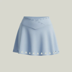 Vega Skirt – skirt with a V-shaped waistband, laser-cut detailing, and built-in inner shorts – Hype Harmony (photo 17 of 24)