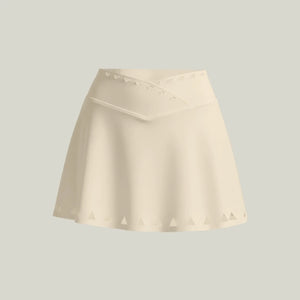 Vega Skirt – skirt with a V-shaped waistband, laser-cut detailing, and built-in inner shorts – Hype Harmony (photo 22 of 24)