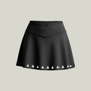 Vega Skirt – skirt with a V-shaped waistband, laser-cut detailing, and built-in inner shorts – Hype Harmony (photo 19 of 24)
