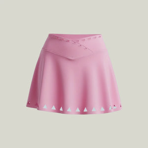 Vega Skirt – skirt with a V-shaped waistband, laser-cut detailing, and built-in inner shorts – Hype Harmony (photo 12 of 24)