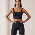 2ndSkin Top in Black – sleeveless cropped top with minimal seams and a close fit – Hype Harmony