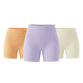 Anywhere-Ribbed Short Bundle - Orange/Lavender/Off White