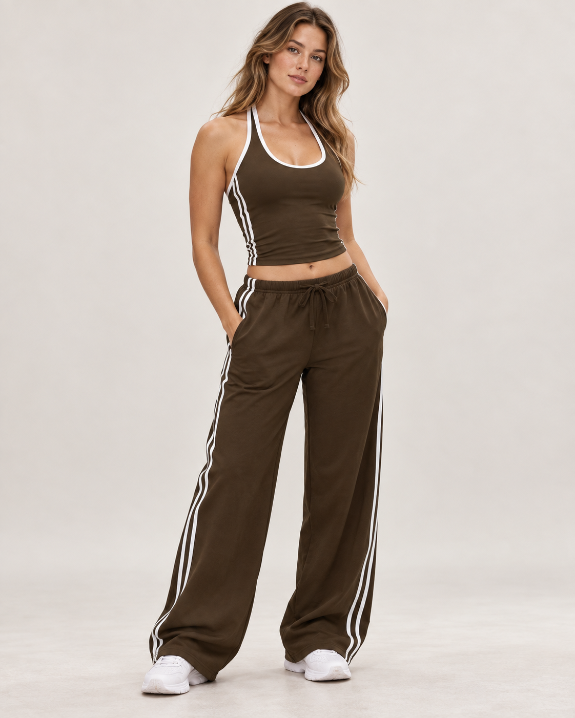 Day2Night Top – halter-neck top with clean contrast piping – Hype Harmony 