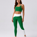 Duo Top in Green – top with split back straps and a smooth, clean front – Hype Harmony