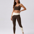 Duo Top in Mocha Brown – top with split back straps and a smooth, clean front – Hype Harmony