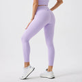 Everyday-Ribbed Leggings in Lavender – high-rise leggings in ribbed fabric with a soft, close fit – Hype Harmony