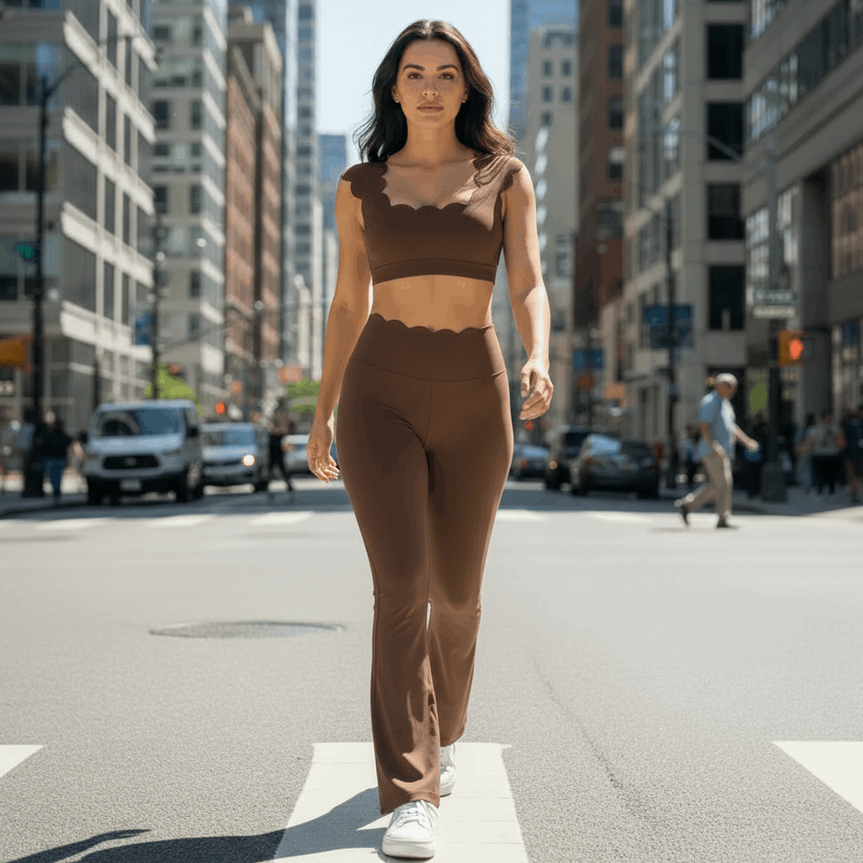 Airkiss Flare – high-rise leggings with a close hip-and-thigh fit that flares at the hem – Hype Harmony (photo 7 of 18)