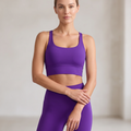 On-Loop Top in Purple – sleeveless cropped top with minimal seams – Hype Harmony
