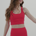On-Loop Top in Wine Red – sleeveless cropped top with minimal seams – Hype Harmony
