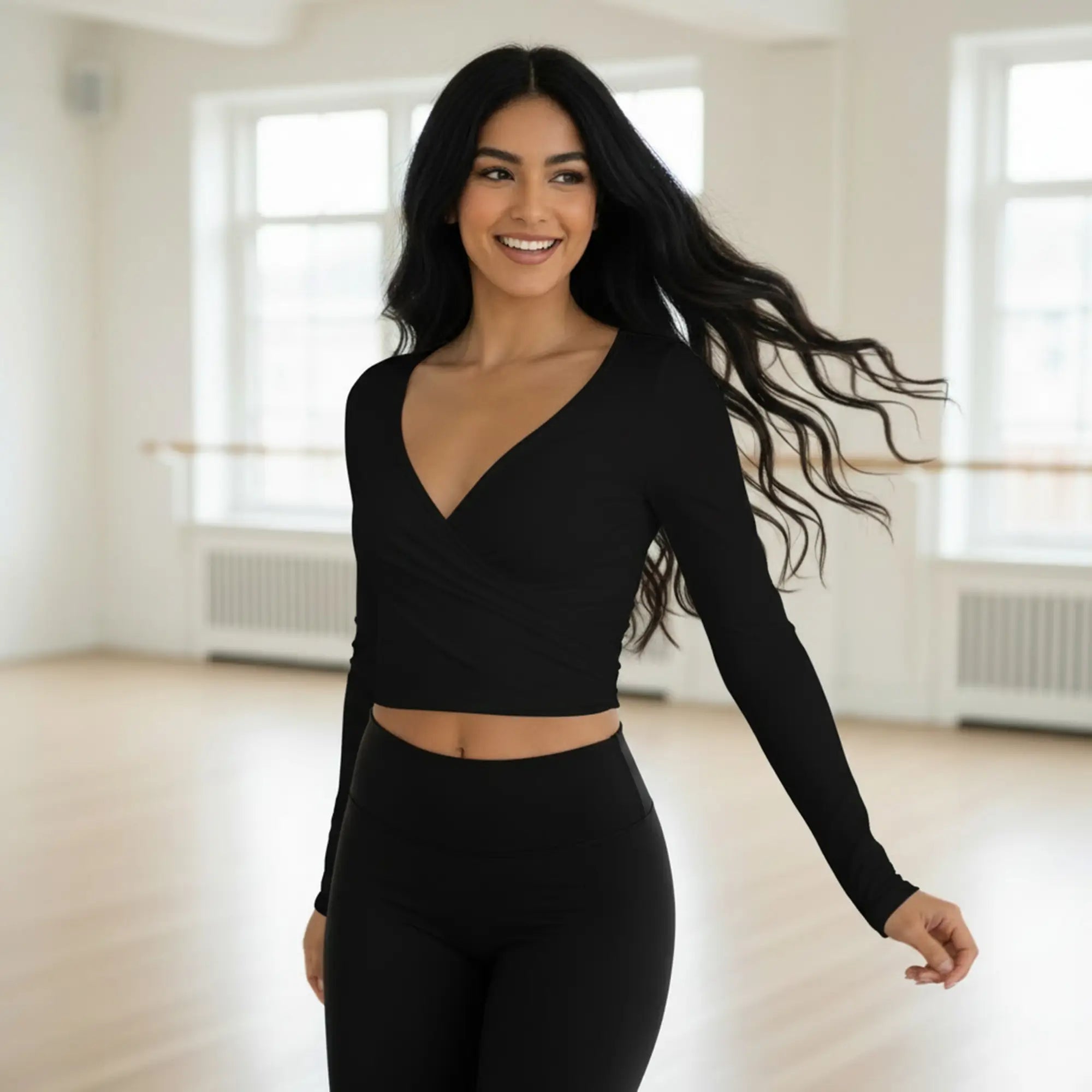 Twisted Wrap – wrap-construction top with a lightweight, fluid fabric drape – Hype Harmony (photo 18 of 22)