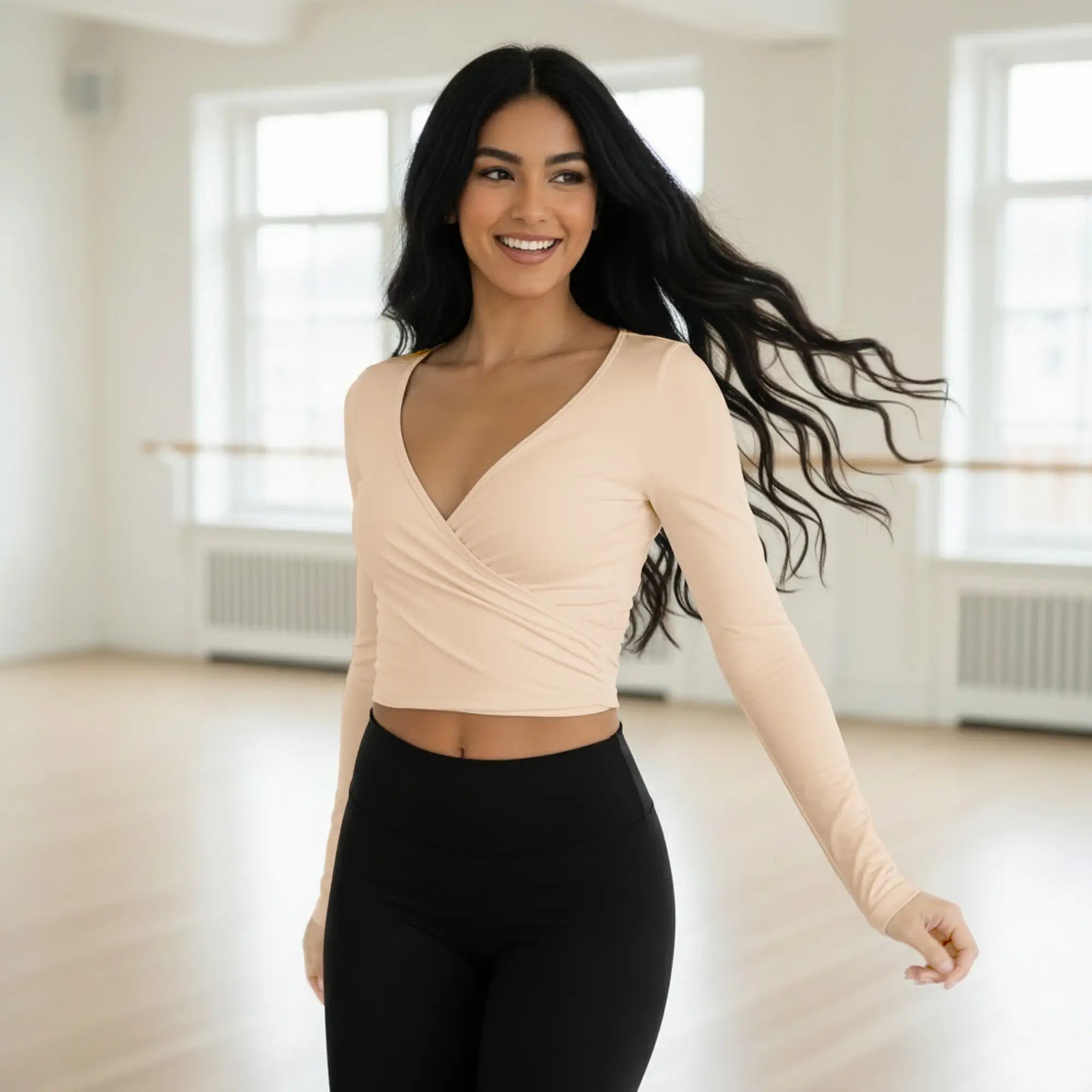 Twisted Wrap – wrap-construction top with a lightweight, fluid fabric drape – Hype Harmony (photo 21 of 22)